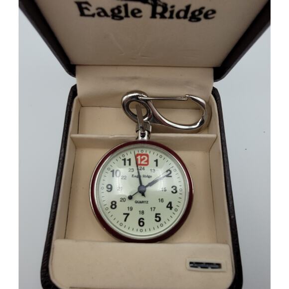 Eagle Ridge Quartz 12/24 Hour Belt Loop Watch in Original Case Box - Picture 11 of 16